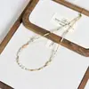 Collar de Perlas Naturales y Piedras Naturales de Colores con Cuentas Dopamina para Mujer, Nuevo Producto de Lujo Ligero de Nicho, Cadena de Clavícula de Gama Alta para Mujer