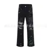 Calça Jeans Reta Larga Casual Desgastada Estilo Retrô Americano Nova Verão 2024 High Street Neutra Rasgada