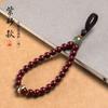 Cinnabar Llavero Colgante Cadena Año de Nacimiento del Zodíaco Buda para el Año del Caballo Creativo Unisex Paz Plata Pura Jade Hetian