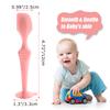 Raspador de Silicone Transfronteiriço Aplicador de Pomada para Bebê Aplicador de Pomada Infantil Colher com Ventosa Raspador de Pomada Atacado