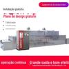 Máquina de secagem e desidratação de autoaquecimento tipo túnel Liwei equipamento de aquecimento de cura de castanha equipamento de secagem por microondas