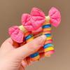 Elástico de Cabelo Rolo Telefone Infantil para Rabo de Cavalo Alto Feminino Corda de Cabelo KT Estilo Novo Rabo de Cavalo Tendão de Borracha Arco-Íris Corda de Cabelo Alta Elasticidade