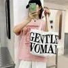 Bolsa de Lona con Letra Simple para Mujer, Nuevo Estilo Artístico Ins, Bolso de Hombro de Gran Capacidad, Bolso Tote para Estudiantes de Clase al por Mayor