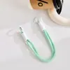 Ins estilo simple doble hebilla corto cordón para teléfono móvil color claro versátil cordón de muñeca llavero cordón para cámara ccd