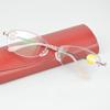 Nuevas gafas de lectura metal media montura gafas de lectura para mujer Gafas de lectura anti luz azul para mujer moda simples gafas de lectura al por mayor