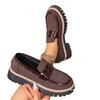 Nuevos Zapatos de Mujer de Talla Grande de Comercio Exterior, Suela Gruesa, Adelgazantes, Versátiles de Caña Baja, Zapatos de Mujer de Bloques de Color con Tacón Bajo Slip-On