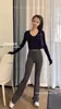 Pantalones de tiburón acampanados para mujer, adecuados para primavera y verano 2026, de cintura alta, adelgazantes, realzan los glúteos, pantalones de yoga acampanados para fitness deportivo