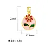 Colgante individual de cobre microincrustado fundido estilo joyería de lujo ligero con forma de corazón ovalado incrustado con circonita de colores accesorio de collar DIY de diamantes completos