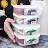 Caja Compartimento Congelador Refrigerador Importado de Japón, Caja Sellada, Caja Conservadora de Frescura, Caja de Empaque Separado para Cebolla, Jengibre, Ajo, Caja para Preparación de Alimentos