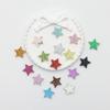 Accesorios de materiales DIY hechos a mano transfronterizos accesorios estrella de 2 cm estrella de cinco puntas polvo dorado tela accesorios para el cabello para niños enchufe