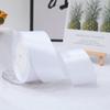 Fita de Cetim 4cm Laço para Embalagem de Flores para Borda de Bolo Decoração de Casamento Fita Rosa de Cetim Feita à Mão