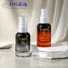 Botella de vidrio con atomizador de hombros redondos y fondo grueso de 30 ml para dispensar esencia, hidrosol, tónico y cosméticos, en stock