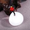 Jade Dourado Natural de Xinjiang Jade Branco de Hotan Fivela Ping An Cabaça Pingente Ping An Pingente de Jade Fornecimento ao Vivo