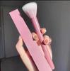 ¡Pincel de rubor humano de alta calidad! Pincel de maquillaje Purified fine Light Peak de lana doble, color de punto, cabeza plana super suave, transparente
