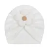 Novo Gorro Jacquard de Cor Pura para Bebê, Gorro de Flor Fofa para Bebê, Chapéu Fetal Macio e Confortável para Crianças para Todas as Estações