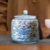 Tarro de Cerámica para Té Tarro Vacío Tarro Sellado Tamaño Grande Hogar Té Negro Té Verde Longjing Pu'er Tarro de Almacenamiento Tarro de Almacenamiento de Té a Prueba de Humedad