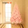 Hongyu Natal rosa pontiagudo gradiente árvore de Natal criativo PVC janela decorações ao ar livre pontiagudo árvore nua
