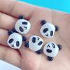 Accesorios de resina de gatito negro de dibujos animados pintado, broche DIY de pegamento de crema, cuerda para el pelo, pinza para el pelo, colgante, funda para teléfono móvil, lote decorativo