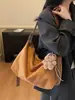 Bolso de Gran Capacidad para Otoño e Invierno para Mujer, Nuevo Bolso Cruzado de Hombro de Gamuza a la Moda Versátil Estilo Bollo