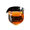 Gong Dao Bei de Vidrio Hecho a Mano Capacidad Pequeña Resistente al Calor Alto Boro Silicato Mar de Té Separador de Té Transparente Cafetera de Té Pequeña Gong para el Hogar