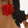 E13845 Brincos de Veludo Estéreo Rosa Estilo Férias Românticas na Praia Transfronteiriças Brincos Doces Retrô de Verão