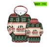 Comercio Exterior Transfronterizo Caliente Impresión Digital 3D Sudadera de Manga Larga para Hombre y Mujer Europea y Americana Chaqueta Sudadera con Capucha Muñeco de Nieve Navideño