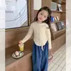 AINI Niñas Dulce Virtud Polar Rayas Base Camiseta Primavera y Otoño Infantil Camiseta de Manga Larga Infantil Top para Bebé
