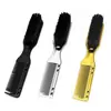 Cepillo para Cabeza de Aceite Transfronterizo Cepillo Dorado Galvanizado Cepillo para Peinar Cabeza de Aceite Peine para Barba de Doble Extremo Peine para Limpiar Cabello Roto