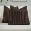 Funda de cojín suave con rayas verticales al por mayor transfronteriza funda de almohada para sofá cama cabecera dormitorio oficina cojín lumbar de color liso en stock