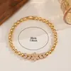 Pulsera Flor Dorada de Estilo Suave con Incrustaciones de Circonita, Joyería de Diseño de Nicho de Lujo Ligero, Pulsera de Moda y Versátil para Mujer