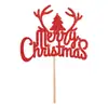Nuevos adornos para pasteles de Navidad transfronterizos, decoraciones para pasteles de Navidad, decoraciones para mesa de postres, artículos para fiestas de cumpleaños