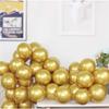 Arreglo de Globos Metálicos San Valentín Cumpleaños Boda Decoración de Habitación de Boda Vacaciones Boda Cromo Dorado Látex Globo Venta al Mayoreo