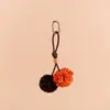 Nuevo Colgante para Bolso de Borla Bola de Flor Serie Miu Bola Trenzada de Dos Colores Accesorio Versátil para Cordones de Zapatos Colgante Llavero