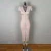 Vestido elegante, sofisticado e emagrecedor de gola V de manga curta, estilo Dongdaemun, transfronteiriço, que acentua a figura e exala um charme sensual e feminino.