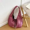 2026 Nova Bolsa Tote Casual Simples Estilo Coreano Doce de Bolinhas Nicho Leve para Ombro e Transversal de Grande Capacidade