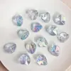 Cuentas de amor de diamante de colores transparentes UV para cadena de teléfono móvil DIY, accesorios para el cabello con cuentas, accesorios colgantes, cuentas sueltas con agujero recto