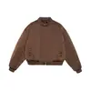 Utiituii Chaqueta Bomber Piloto Retro Americana de Moda para Hombre Invierno Cálida de Algodón Chaqueta Ma1 033