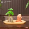 Decoración para el hogar, figuras de monjes estilo Zen, pequeñas estatuas de Buda, decoraciones para sala de estar y oficina, adornos para mesa de centro, jarrones de cerámica, paisajes en miniatura
