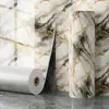 CTZS Envelopamento de Bancada de Mármore Golden Streak Textura de Mineral Artificial Autoadesivo Forro de Parede Estilo Moderno Chique de Luxo Resistente a Altas Temperaturas À Prova de Arranhões Fácil de Remover Para Bancada de Banheiro Superfície Interna de Lavanderia Despensa Reforma 40cm