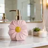 Garrafa de Álcool em Gel com Flor Embossada e Pintada à Mão para Exportação Europeia e Americana Garrafa de Sabão de Cerâmica Sub-Garrafa de Álcool em Gel e Gel de Banho
