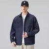 Camisa de trabajo de manga larga con bolsillo para hombre, chaqueta, nueva primavera/otoño 2026, holgada, moderna, casual, top versátil