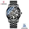 Chenxi Aurora Novo Relógio Casual Masculino Relógio Automático Masculino À Prova D'água Pulseira de Aço Relógio Mecânico Luminoso 8812