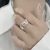 Anillos Apilables Geométricos Minimalistas para Mujer con Líneas Irregulares Envolviendo Anillos Abiertos de Malla Diseño de Nicho Anillos para el Dedo Índice Modernos