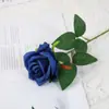 Rosas artificiais para decoração de casa e casamento, flores artificiais para casamentos, buquês coloridos de mão, buquês de rosas de seda