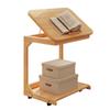 Mesa de Centro Móvil con Tapa Abatible Mini Sofá Mesa Auxiliar Estante de Almacenamiento para Apartamento Pequeño Mesa de Noche para Dormitorio Mesa Pequeña con Ruedas
