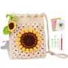 Paquete de Materiales de Ganchillo Más Vendidos Transfronterizos Lana Flores en Maceta Hechas a Mano Adornos DIY Regalos Navideños Tejer Tejido a Mano
