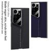 Nuevo Modelo Transfronterizo Adecuado para Funda de Teléfono Samsung S23 Ultra, Cubierta Protectora S24/S25 Ultra de Cuero Liso Estilo Cuchilla de Color Sólido