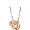 Collar Bvlgari Bv Snake de Gama Alta para Mujer, Chapado en Oro V con Oro de 18 Quilates, Diseño de Cabeza de Serpiente y Hueso de Serpiente, Cadena de Clavícula de Tres Círculos, Minimalista, Lujo Ligero, Estilo de Nicho