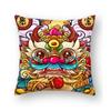Almohada de peluche corto para mascota del año del dragón 2024, funda de almohada de estilo chino, moda nacional, almohada de la fortuna