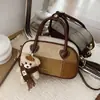 2026 Nova Bolsa Boston Color Block Retrô Outono Inverno Bolsa de Mão de Alto Valor Bolsa Única de Ombro Transversal Feminina